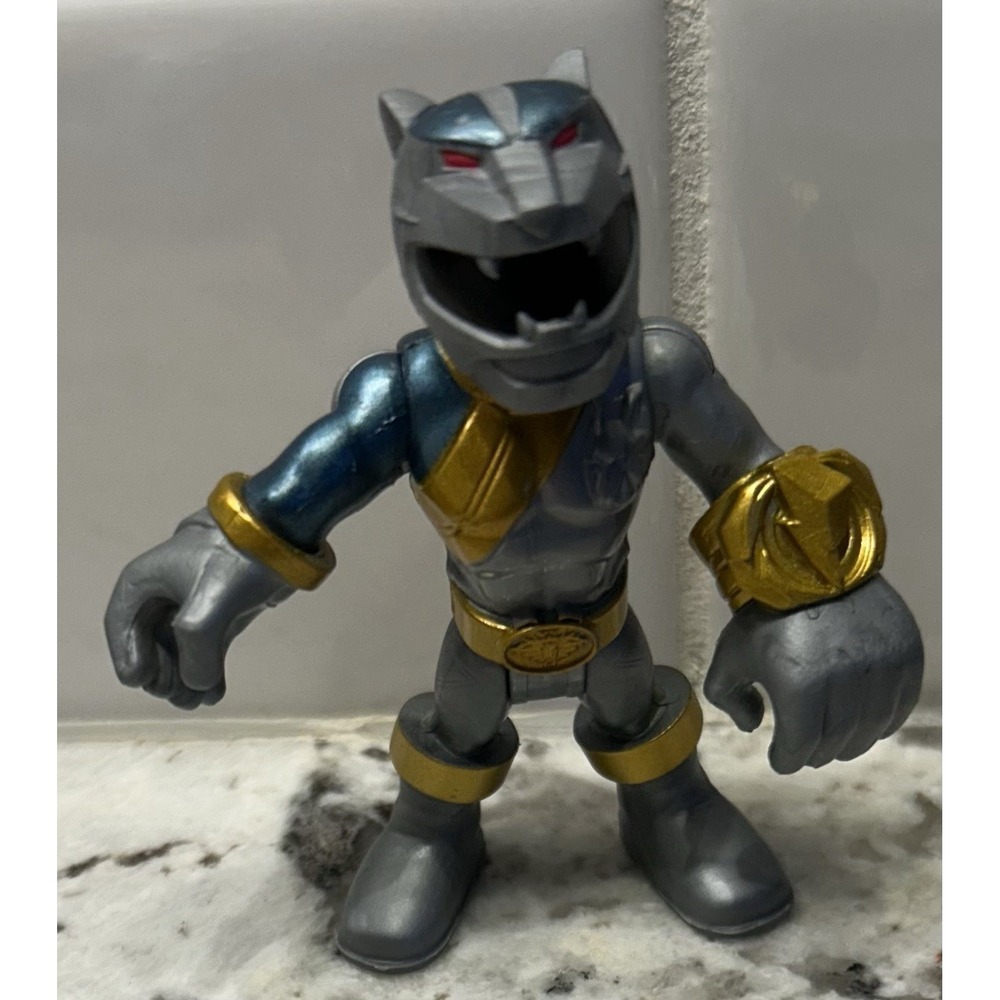 Power Rangers Wild Force Silver Power Ranger Figure Hasbro Playskool Heroes